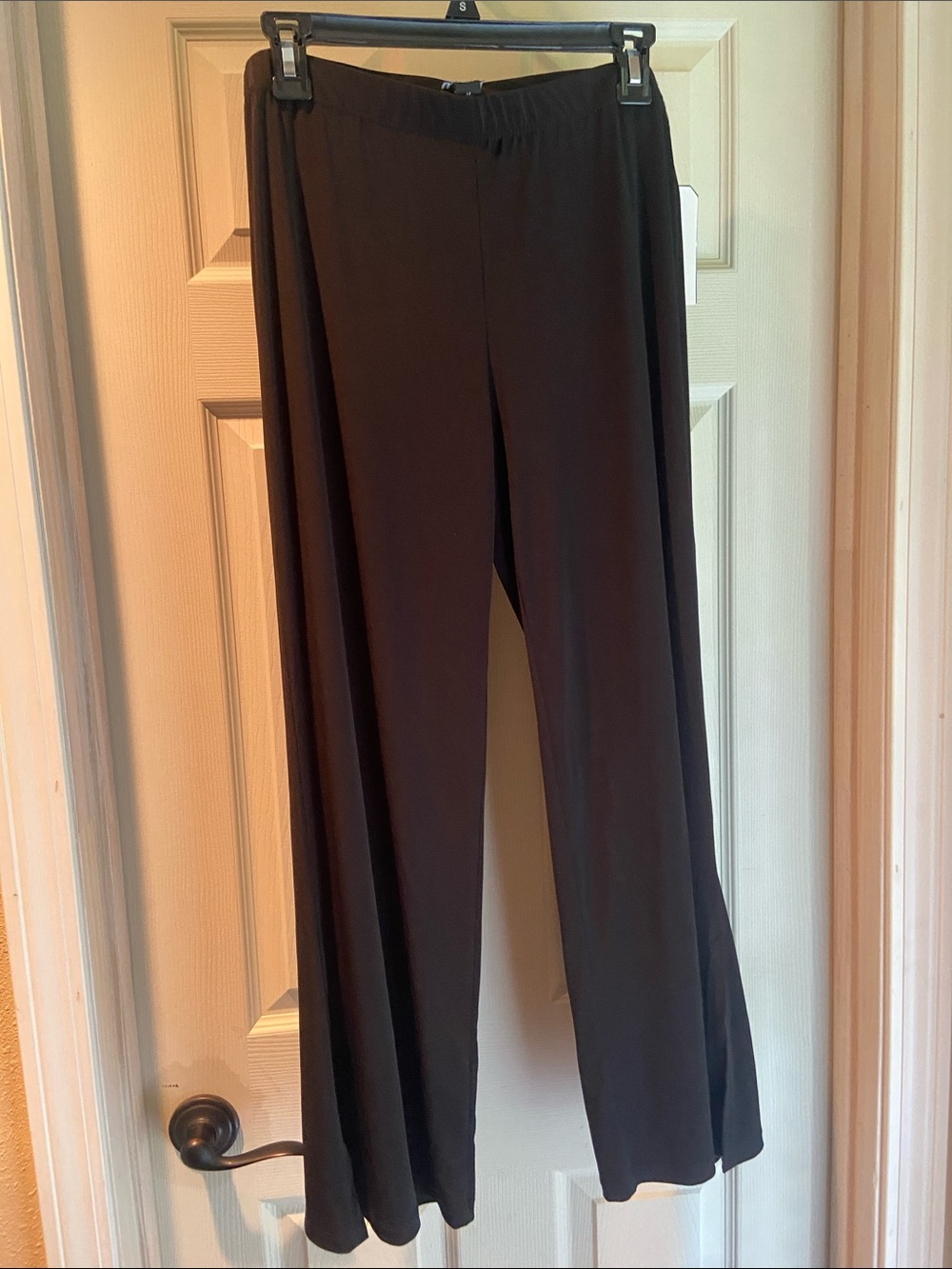 Clara Sun Woo Black Wide-Leg Pull-On Pants